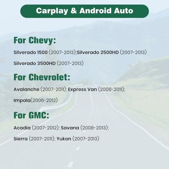 For Chevy Silverado GMC Sierra 07-13 Android 13 Stereo CarPlay - Picture 7 of 7